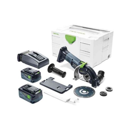 xFESTOOL Akumulatorowy system cięcia z osprzętem diamentowym DSC-AGC 18-125 FH Li 5,2 EBI-Plus 575346