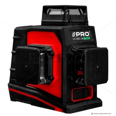 PRO Laser Płaszczyznowy LK-360-3D ZIELONY 3-01-06-L1-083