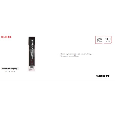 PRO Ostrza Wymienne Black 10szt.  SK5-BLACK 3-01-08-25-026