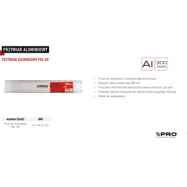 PRO Przymiar Aluminiowy 300mm PKL-SR300 3-01-05-E1-221