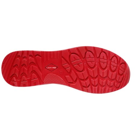 LAHTI PRO Półbuty Grafitowo-Czerwone Zamszowe OXFORD "39" L3042339