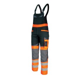 LAHTI PRO Ogrodniczki Ostrzegawcze Czarno-Pomar. L40611