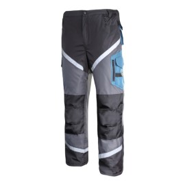 LAHTI PRO Spodnie Ociep Czarno-Szaro-Turkus Odblas L4101202