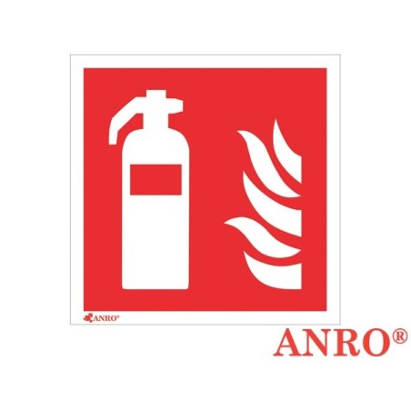 ANRO Znak Bezpieczeństwa Gaśnica z Płomieniem PŁYTA PCV Z-F001-P150x150