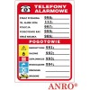 ANRO Znak Bezpieczeństwa ZZ-93F210X150