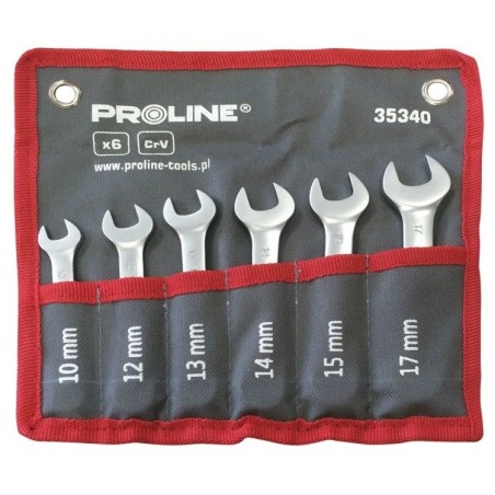 PROLINE Klucze oczkowo-płaskie krótkie 6 szt 35340