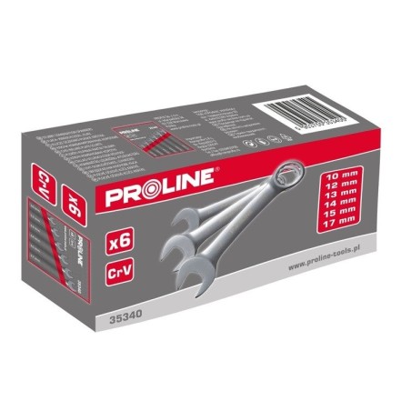 PROLINE Klucze oczkowo-płaskie krótkie 6 szt 35340