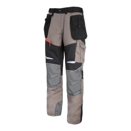 LAHTI PRO Spodnie Khaki-Czarne Ze Wstawkami Ze Strechu M L4050902