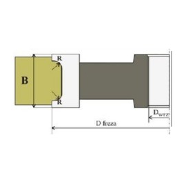 RENATEX Frez Kształtowy Do Podwójnego Zaokrąglania 007 140 D-40 HSS 4,0 R-5
