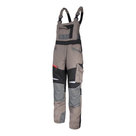 LAHTI PRO Ogrodniczki Khaki-Czarne Ze Wstawkami Ze Strechu S L4060901