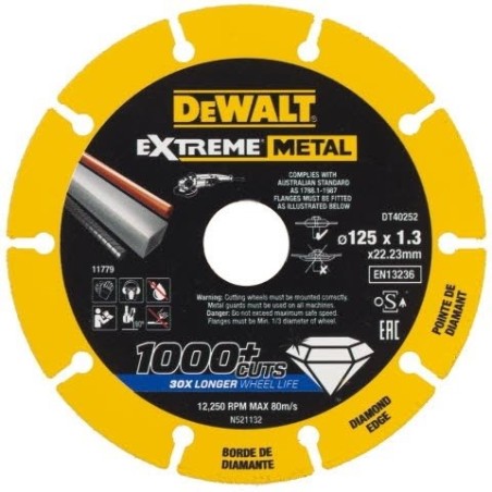 DEWALT Diamentowa Tarcza do metalu EXTREME 125mm DT40252-QZ