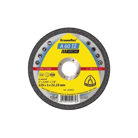 KLINGSPOR Tarcza 125x1 A60 TZ SPEC