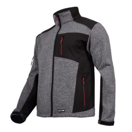LAHTI PRO Kurtka Sweter Wstawki Soft Szaro-Czarna 2XL L4092005