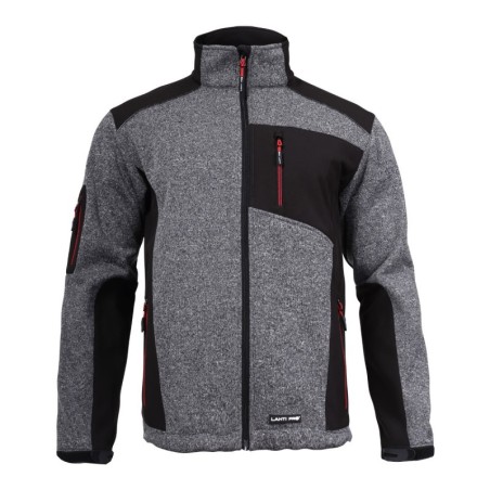 LAHTI PRO Kurtka Sweter Wstawki Soft Szaro-Czarna 2XL L4092005