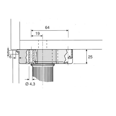 WURTH Nóżka Meblowa Cokołowa z Regulacją 50mm 0683360296