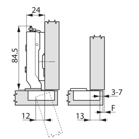WURTH Zawias T-CLICKON 110-H-BP-C00 GRASS F045138639