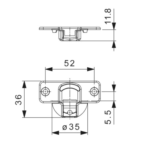 WURTH Zawias Puszkowy CLICKON POJ 95 GRASS F015072688