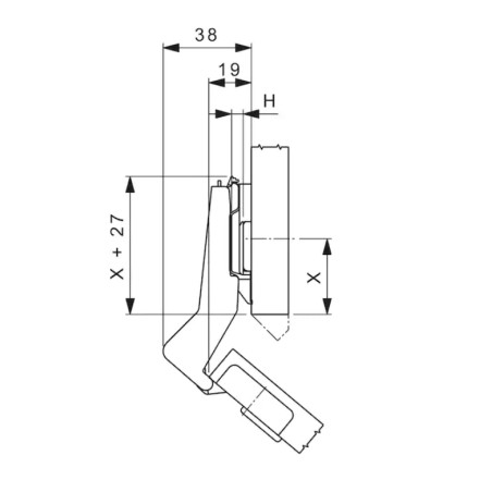 WURTH Zawias Puszkowy CLICKON ODG.94/45 F015072673