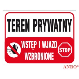 ANRO Znak Bezpieczeństwa ZZ-B25P250X350 2