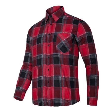 LAHTI PRO Koszula Flanelowa 120G/m2 CZERWONA XL LPKF1XL