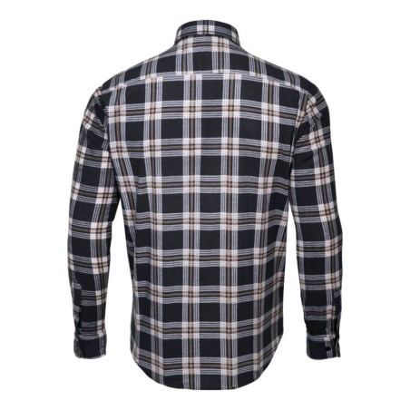 LAHTI PRO Koszula Flanelowa 120G/m2 GRANAT-BEŻ XL LPKF2XL