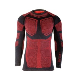 LAHTI PRO Koszulka Termoaktywna CZARNO-CZERWONA S/M L4120501