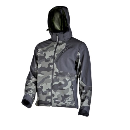 LAHTI PRO Kurtka Softshell Z Kapturem Moro Zielono-Czarna M L4093202