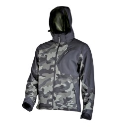 LAHTI PRO Kurtka Softshell Z Kapturem Moro Zielono-Czarna 2XL L4093205