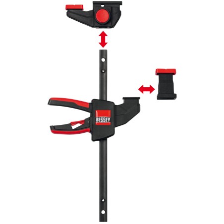 BESSEY Zestaw 2 Zacisków do Szyn prowadzących, jednoręczny 150x60mm, 120-310mm,