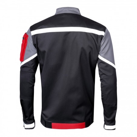 LAHTI PRO Bluza Czarno-Szaro-Czerwona Pasami Odblaskami S L4040601