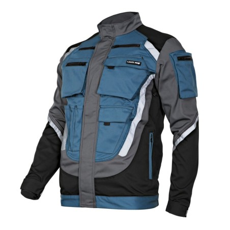 LAHTI PRO Bluza Czarno-Szaro-Turkusowa z Pasami Odblaskowymi S L4040301