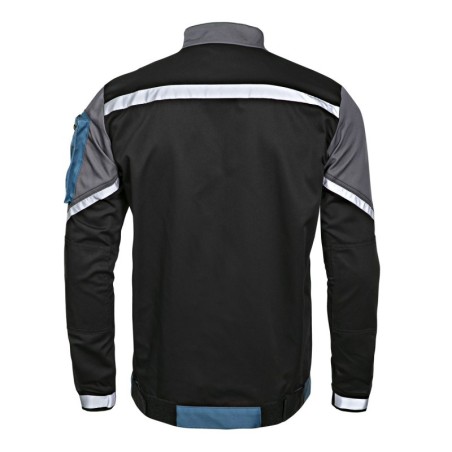 LAHTI PRO Bluza Czarno-Szaro-Turkusowa z Pasami Odblaskowymi M L4040302
