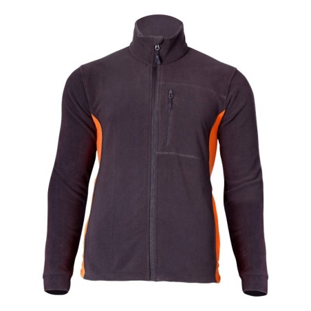 LAHTI PRO Bluza Polarowa GRAITOWO-POMARAŃCZOWA 3XL L4010206