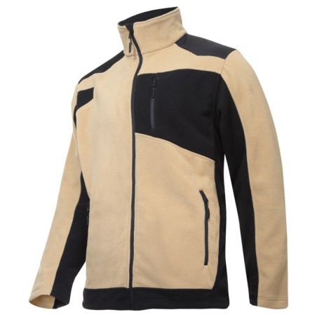 LAHTI PRO Bluza Polarowa ze Wzmocnieniami Beżowo-Czarna S L4011901