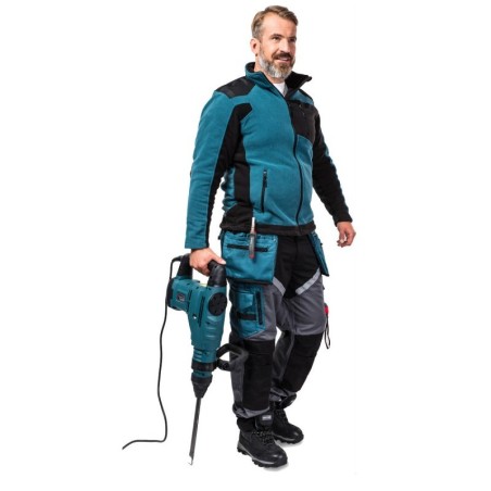 LAHTI PRO Bluza Polarowa ze Wzmocnieniami TURKUSOWA XL L4011404