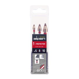ALPEN Zestaw 3szt Wierteł C Protector 6,8,10mm 0000303003100