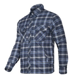 LAHTI PRO Koszula Flanelowa Ocieplana GRANATOWO-NIEBIESKA L L4180203