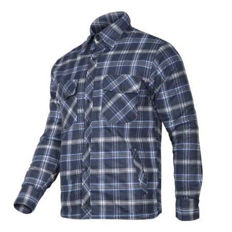 LAHTI PRO Koszula Flanelowa Ocieplana GRANATOWO-NIEBIESKA 2XL L4180205