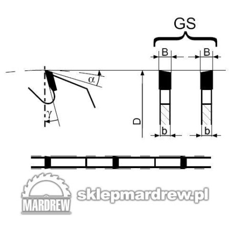 FABA Piła spiekowa PI-505VT 315x3,2/2,2/30z-100 GS