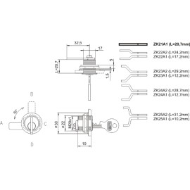 LOB Zamek Do Kaset ZK21 ZK21-24-03-A1 2