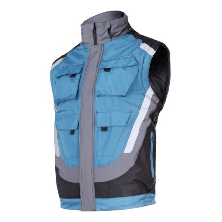 LAHTI PRO Kurtka Ocieplana Czarno-Szaro-Turkusowa Odblaskowa XL L4092404
