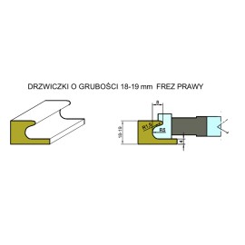 RENATEX Frez Kształtowy do Pochwytu 144x19/40 w.4.0 037R 2