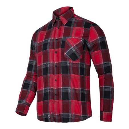 LAHTI PRO Koszula Flanelowa 120G/m2 CZERWONA S LPKF1S