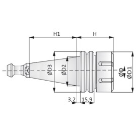 CMT B30PDX20 Uchwyt ISO30 ER32 DX H50 DIN 69871 Biesse 2