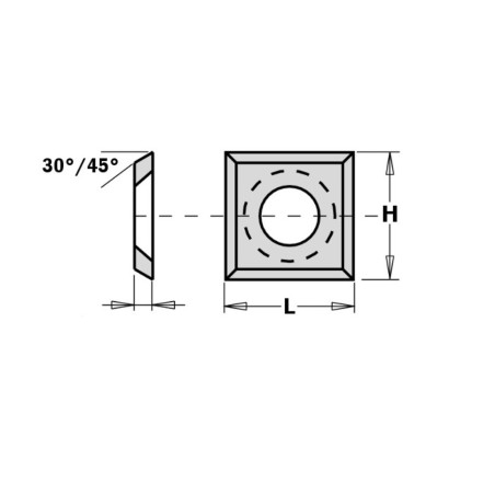 ITA Płytka Czterostrzowa HM 13.6x13.6x2 HC05 136204 CMT