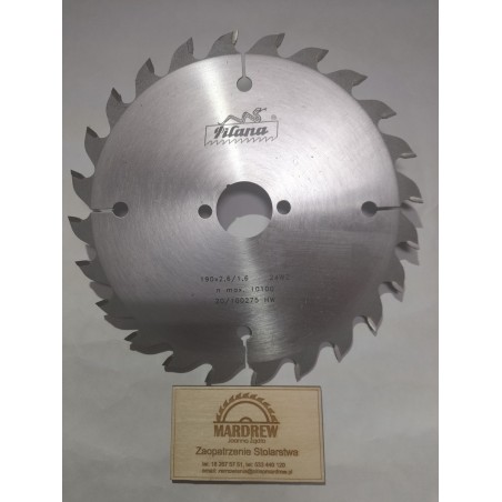 190x2,6/1,6/30 z-24 WZ PILANA Piła spiekowa 5391 WZ T0795PB