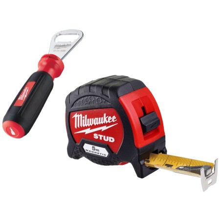 MILWAUKEE Miara zwijana magnetyczna wzmacniana 5 m STUD2 + otwieracz do butelek 4932478794