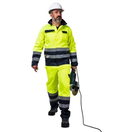 LAHTI PRO Spodnie Ostrzegawcze Żółte L L4100403