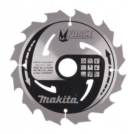 190x2,0x30 z12 MAKITA Tarcza Tnąca MFORCE B-07967