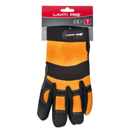LAHTI PRO Rękawice Warsztatowe Pomarańczowo-Czarne 10 L280110K